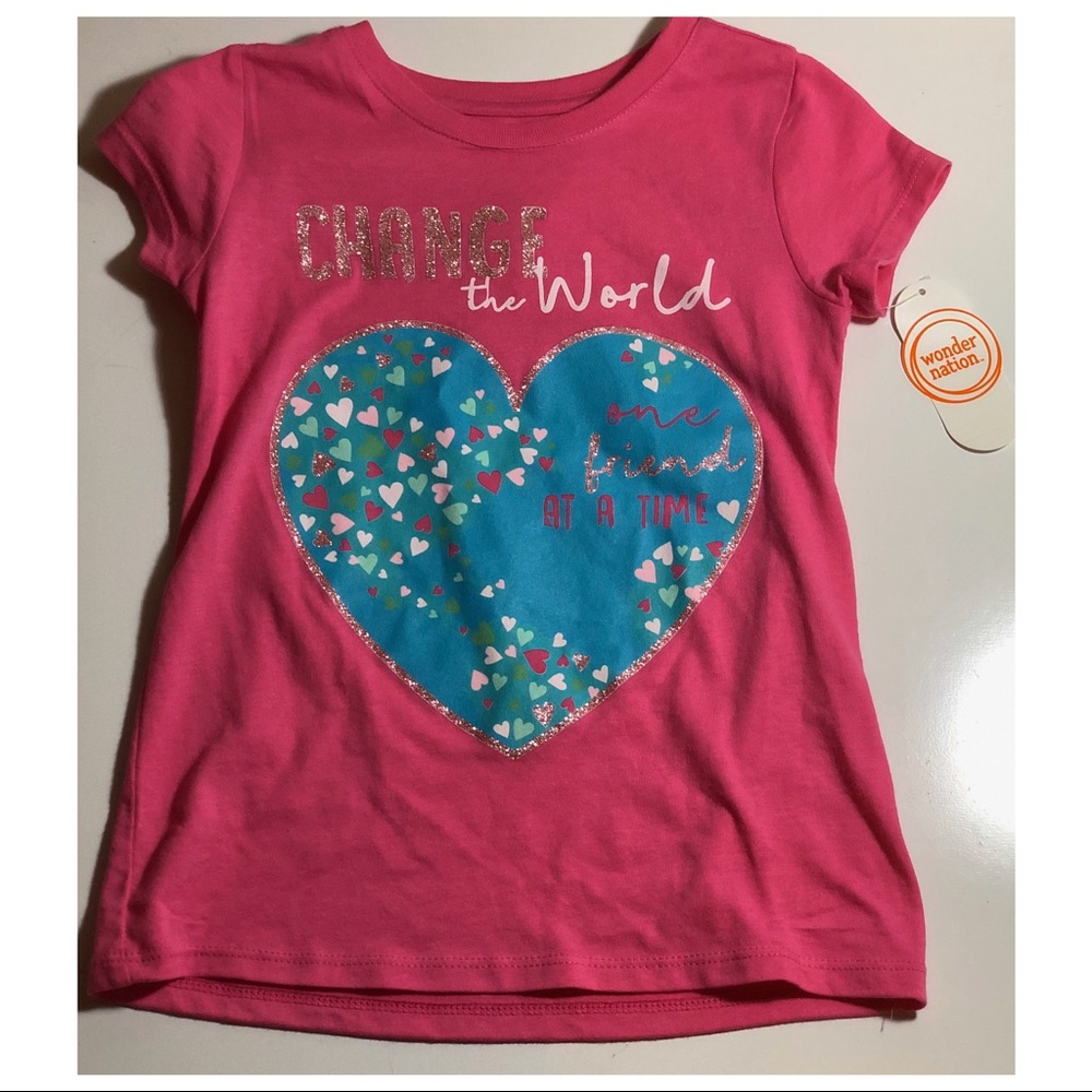 NWT Pink Wonder Nation XS Tee.